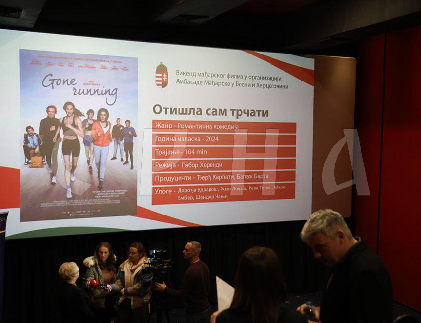 BANJA LUKA, November 29 /SRNA/ - The romantic comedy "I Went to Run", directed by Gábor Herendi, was screened this evening in Banja Luka as part of the "Hungarian Cultural Days" event.