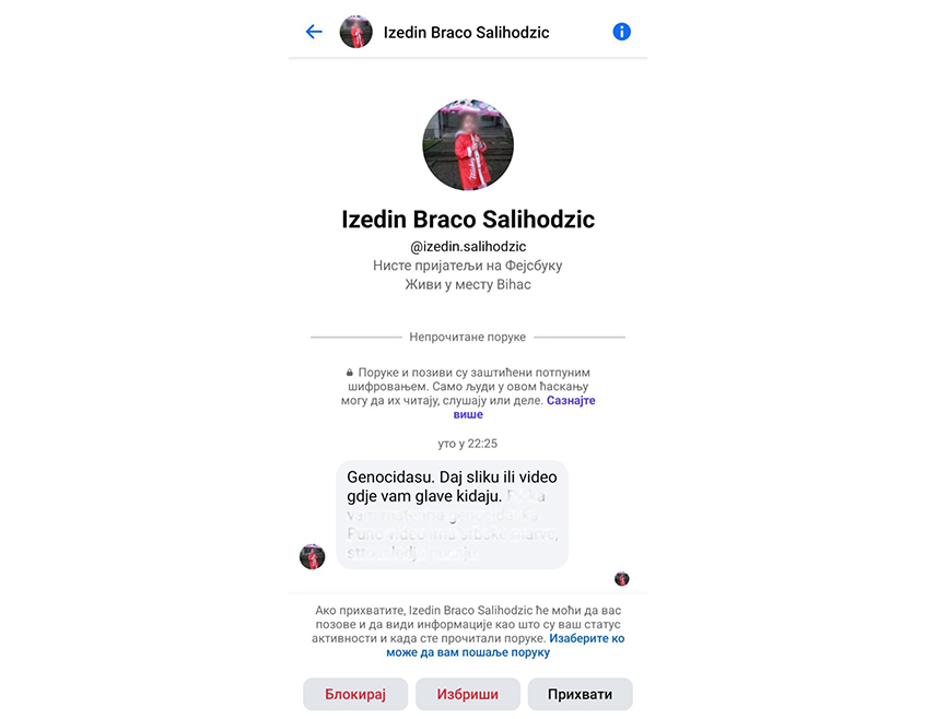 SREBRENICA, DECEMBER 3 /SRNA/ - President of the Srebrenica Organization of Families of Captured and Fallen Soldiers and Missing Civilians Branimir Kojić stated that he has again received insulting messages and threats, but that this will not intimidate him or stop him from continuing to speak the truth about the suffering of Serbs during the war.