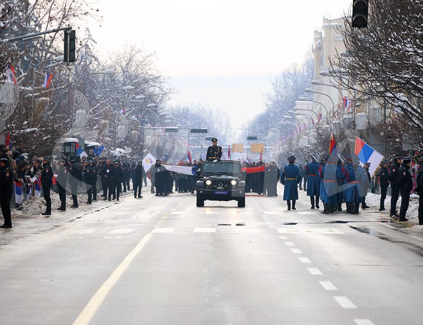 BANJA LUKA, JANUARY 9 /SRNA/ – The ceremonial parade marking January 9 - Republika Srpska Day has begun in Banja Luka, with over 2,700 participants from the Ministry of Interior /MOI/ of Republika Srpska, as well as representatives from the public and civil sectors.