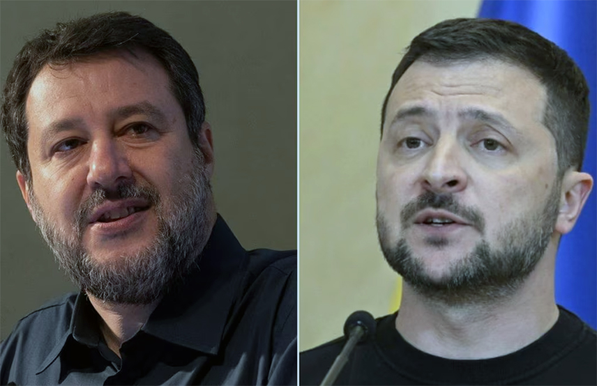 РИМ, 26. ЈАНУАРА /СРНА/ - Лидер италијанске странке Лига Матео Салвини поручио је предсједнику Украјине Владимиру Зеленском да би било мудро да смјеста потпише мировни споразум.