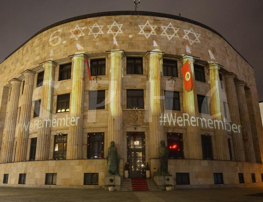 BANJALUKA, JANUARY 26 /SRNA/ – On the occasion of International Holocaust Remembrance Day, the Palace of the Republic in Banja Luka this evening has displayed a number representing the 6,000,000 Jews who perished in the Holocaust.