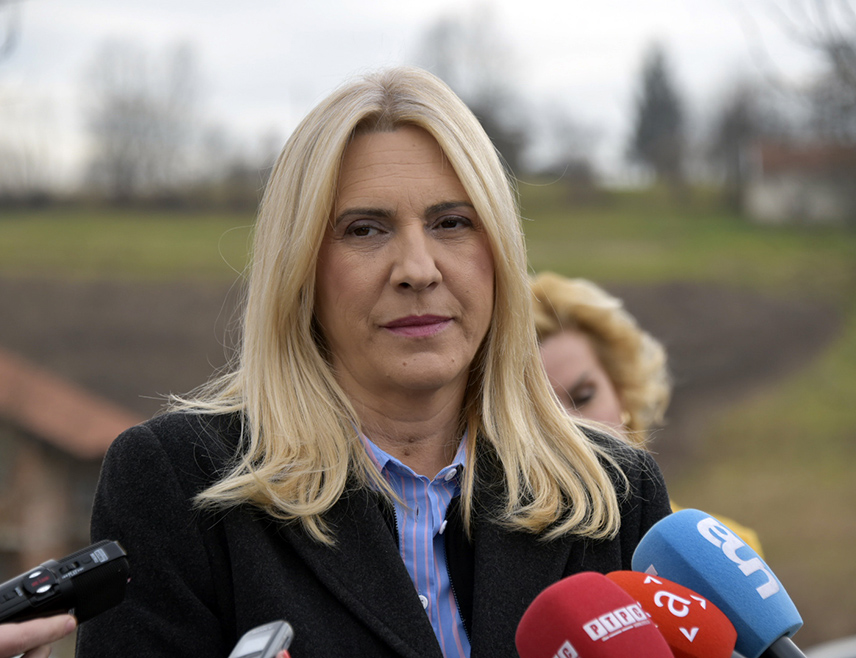 LAKTAŠI, JANUARY 27 /SRNA/ – The Serb member of the BiH Presidency Željka Cvijanović has stated that the intention of political Sarajevo is to destabilize Republika Srpska, noting that this is confirmed by the request submitted by the SDA and the Democratic Front to the Constitutional Court of BiH to review the constitutionality of the election of the new Republika Srpska Government.