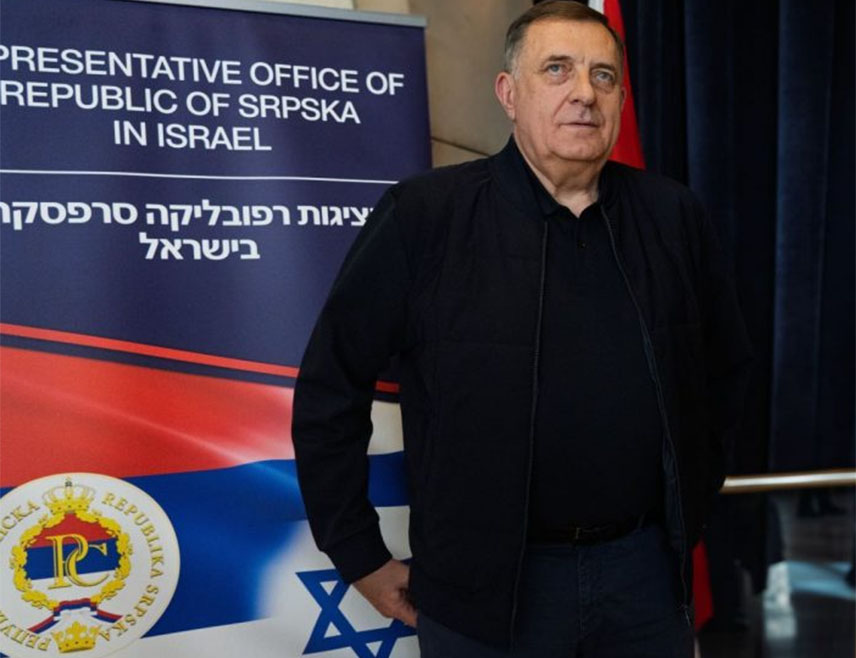 БАЊАЛУКА, 29. ЈАНУАРА СРНА/ - Делегација Републике Српске наставља посјету Израелу, гдје ће данас предсједник Кнесета Амир Охана на свечаној церемонији уручити лидеру СНСД-а Милораду Додику веома значајно признање медаљу за његовање добрих односа са Израелом - "Jabotinsky Prize for Liberty".