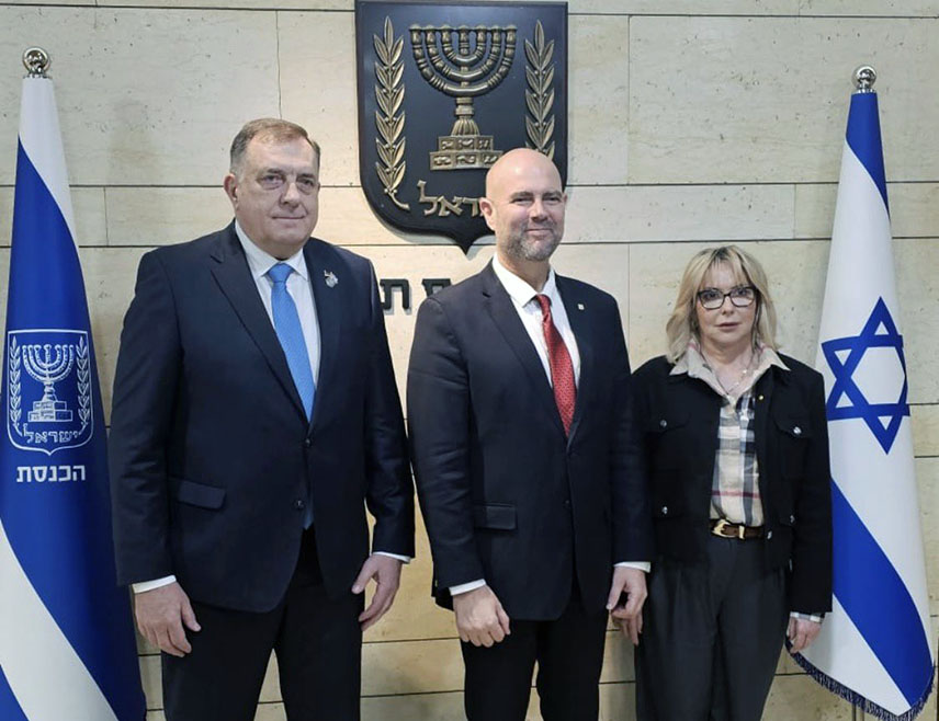 JERUSALEM, JANUARY 29 /SRNA/ - SNSD leader Milorad Dodik said that he and Acting Republika Srpska President Ana Trišić-Babić met with Knesset Speaker Amir Ohana, using the occasion to reaffirm the strong ties between Republika Srpska and Israel.