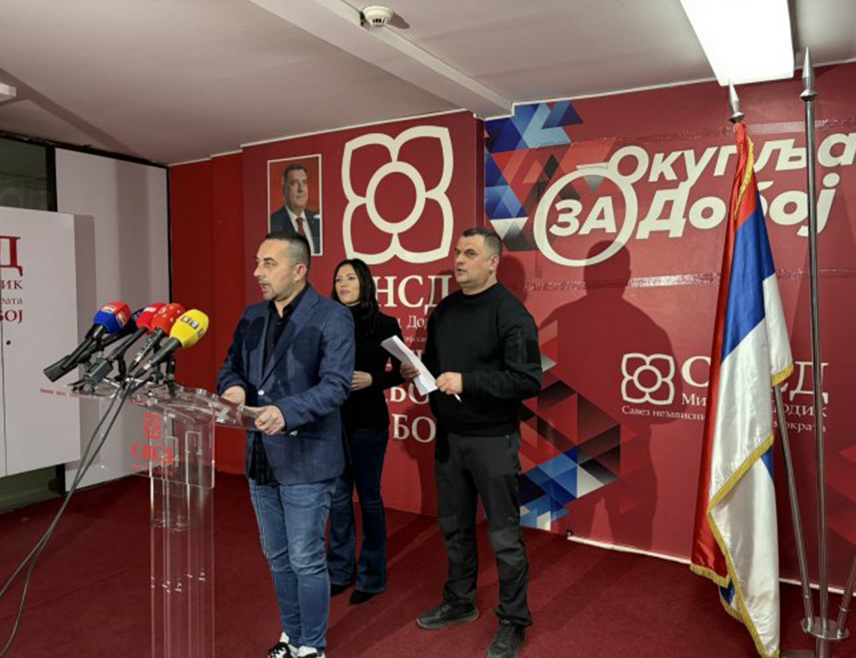 ДОБОЈ, 8. ФЕБРУАРА /СРНА/ - Кандидат СНСД-а за предсједника Републике Српске Синиша Карана убједљиво је побиједио на пријевременим изборима у Добој, саопштио је вечерас шеф изборног штаба добојског СНСД-а Данијел Јошић.