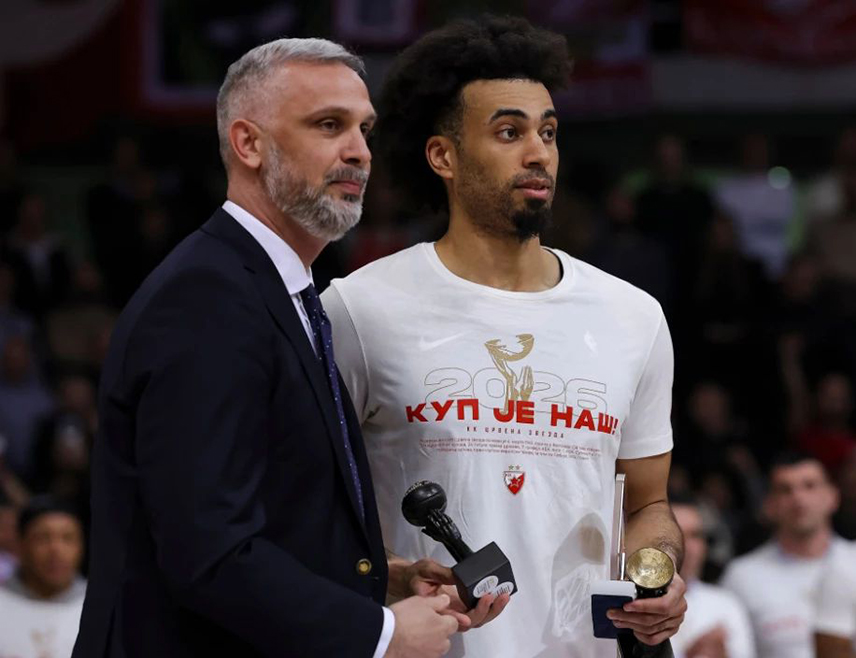 НИШ, 22. ФЕБРУАРА /СРНА/ - Кошаркаши "Црвене звезде" освојили су Купа Радивоја Кораћа шесту годину заредом.