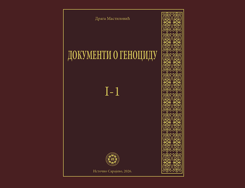 ISTOČNO SARAJEVO, MARCH 4 /SRNA/ - The Institute of Historical Sciences of the University of Istočno Sarajevo has published the first book of the first volume of the Collection of Documents on the Genocide against Serbs in BiH during World War II.