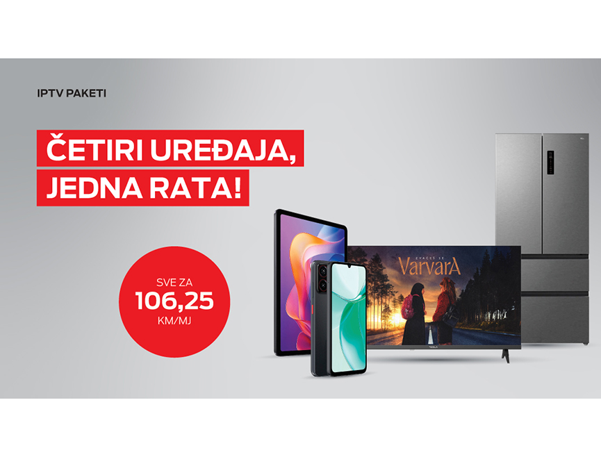 БАЊАЛУКА, 9. МАРТА /СРНА/ - Компанија "М:тел" корисницима интегрисаних пакета нуди погодност куповине више уређаја на рате уз једну обједињену мјесечну рату на једном рачуну, а овог мјесеца издвојили су четири корисна уређаја од 106,25 КМ за мјесец.