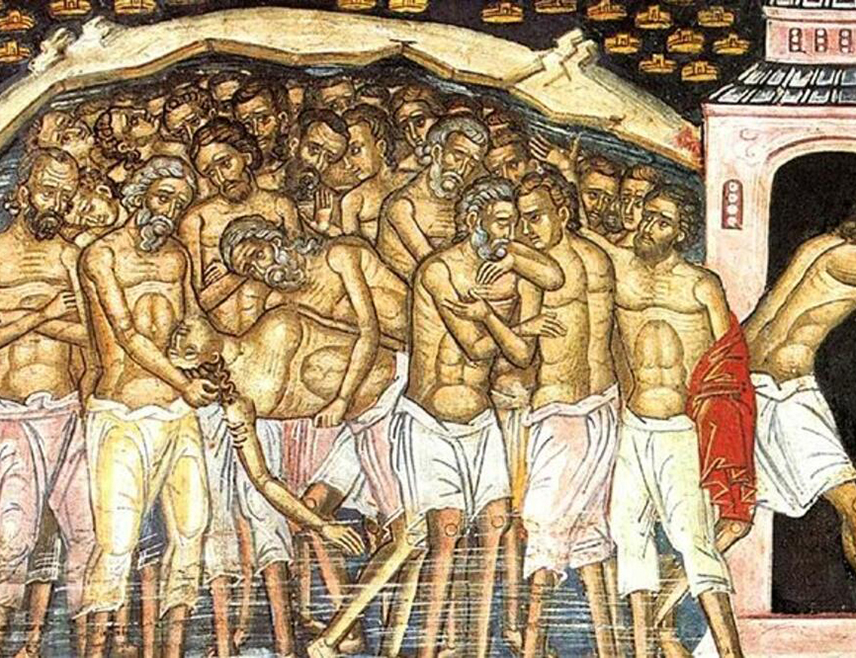 БИЈЕЉИНА, 22. МАРTА /СРНА/ - Српска православна црква /СПЦ/ данас прославља Младенце, празник Светих четрдесет мученика севастијских који су пострадали за Христову вјеру 320. године.