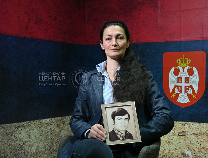 BIJELJINA, MARCH 9 /SRNA/ - Žana Bojić, the daughter of Ranko Bojić, a fallen soldier of the Republika Srpska Army, spoke for the Memorial Center of Republika Srpska about life in wartime Sarajevo, the death of her father, and the exodus of the Serb people after the signing of the Dayton Agreement when, as she emphasized, they also carried with them the mortal remains of their relatives.