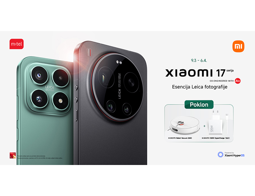 БАЊАЛУКА, 12. МАРТА /СРНА/ - Првих 30 купаца, корисника "М:тела", куповином телефона "сјаоми 17" и "сјаоми 17 ултра" добијају на поклон робот усисивач или адаптер за брзо пуњење истог бренда.