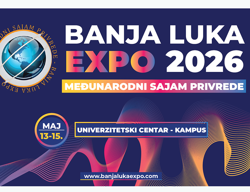 BANJA LUKA, APRIL 14 /SRNA/ – The international economy fair Banja Luka Expo 2026 will be held from May 13 to 15, bringing together 400 exhibitors from eight countries at the University of Banja Luka Student Campus complex.