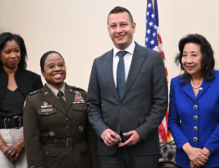 WASHINGTON, APRIL 18 /SRNA/ - Aleksandar Goganović, Deputy Minister of Defense in the Council of Ministers, met with representatives of the U.S. state of Maryland - State Secretary Suzan Lee and Major General Janeen Birckhead, Commander of the Maryland National Guard, and expressed gratitude for the continuous support and contribution this U.S. state provides to the development and improvement of the defense system in BiH.