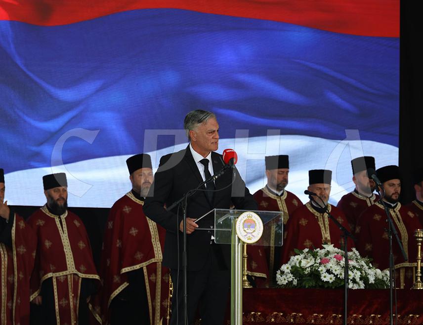 DONJA GRADINA, APRIL 19 /SRNA/ - The President of Republika Srpska, Siniša Karan, emphasized that Donja Gradina is not an ordinary execution site, but a sacred Serbian land consecrated by the blood of martyrs.