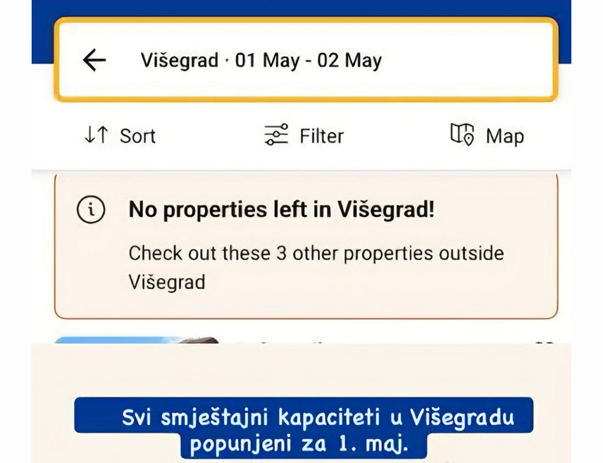 ВИШЕГРАД, 2. МАЈА /СРНА/ - Сви смјештајни капацитети на подручју општине Вишеград попуњени су за првомајске празнике, потврђено је из Туристичке организације Вишеград.