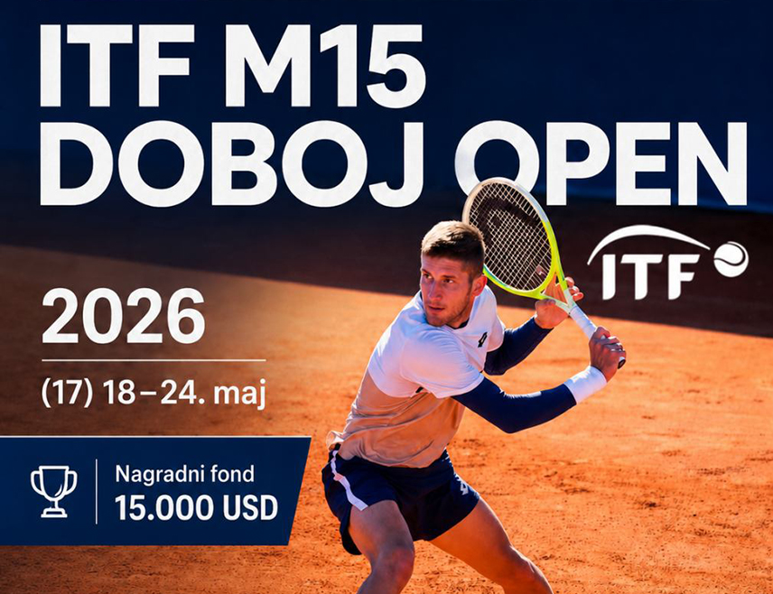 DOBOJ, MAY 17 /SRNA/ - Qualifying matches for the 2026 ITF M15 Doboj Open begin today in Doboj, featuring 44 competitors.