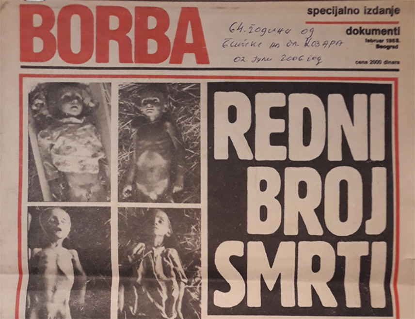 БЕОГРАД, 19. МАЈА /СРНА/ - У Београду је представљено фототипско издање историјског документа "Именословник 11.219 козарачке дјеце", свједочанства о страдању српске дјеце у Другом свјетском рату које је први пут објављено 1988. године у специјалном издању листа "Борба" под насловом "Редни број смрти".