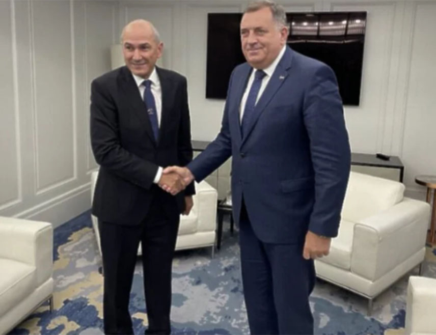 BANJA LUKA, MAY 22 /SRNA/ – SNSD leader Milorad Dodik congratulated Janez Janša on being elected Prime Minister of Slovenia for the fourth time and expressed hope for a period of better cooperation between Republika Srpska and Slovenia.