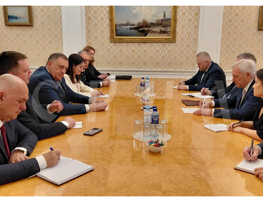 MOSCOW, MAY 27 /SRNA/ - The Republika Srpska delegation consisting of SNSD leader Milorad Dodik and Interior Minister Željko Budimir is holding talks in Moscow with Russian Deputy Foreign Minister Alexander Grushko, SRNA's correspondent reported.
