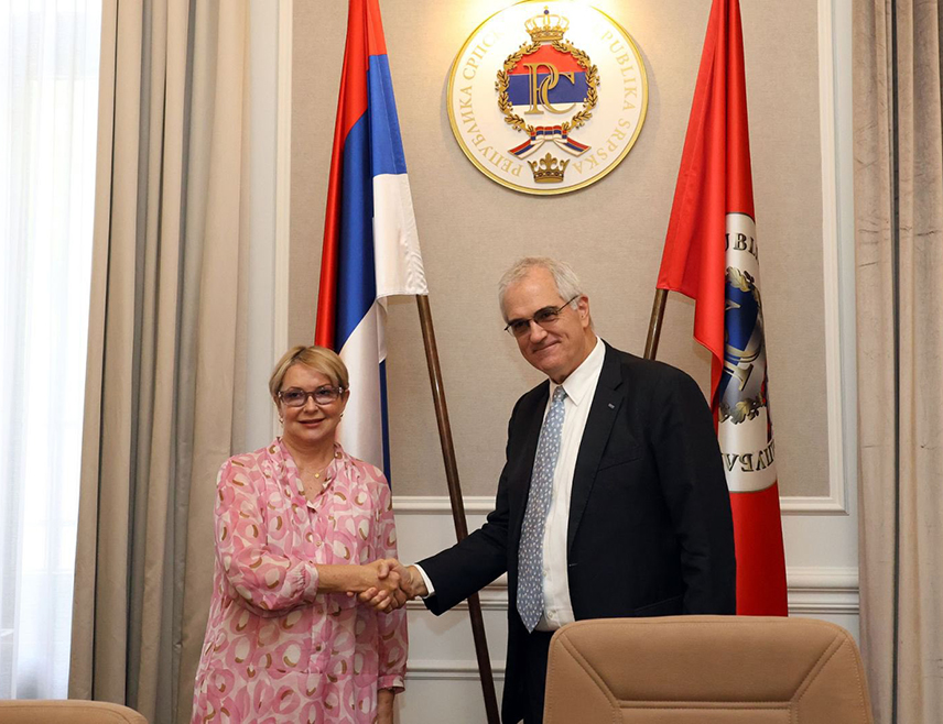 BANJA LUKA, JULY 3 /SRNA/ - Acting Director of the Office for International Cooperation of Republika Srpska Ana Trišić Babić said that she informed the Head of the OSCE Mission to BiH, Rick Holtzapple, about the work of the newly established Office for International Cooperation, its operational dynamics at full capacity, and the planned activities for this year.