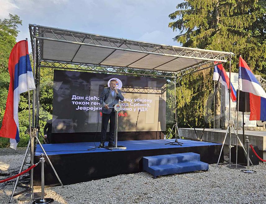 PRIJEDOR, JULY 19 /SRNA/ - President Milorad Dodik said today in Gornji Jelovac that the Ustashas in the Independent State of Croatia /NDH/ sought to destroy the future of the Serbian people by killing Serbian children, and that this will never be forgotten or forgiven.
