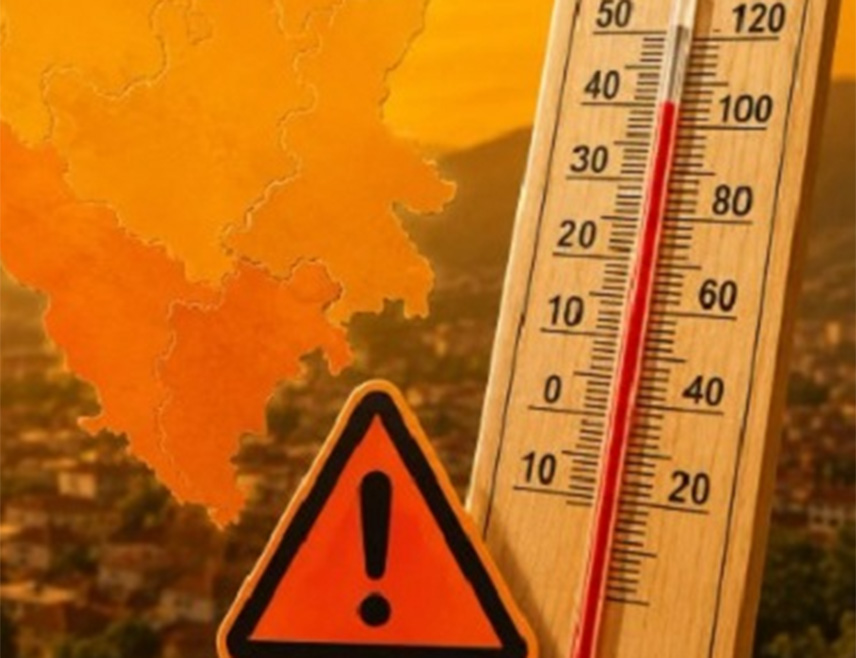 ISTOČNO SARAJEVO, JULY 31 /SRNA/ - Air temperatures of up to 43 degrees Celsius are expected in Republika Srpska and the Federation of BiH until August 5, prompting the issuance of an orange warning.