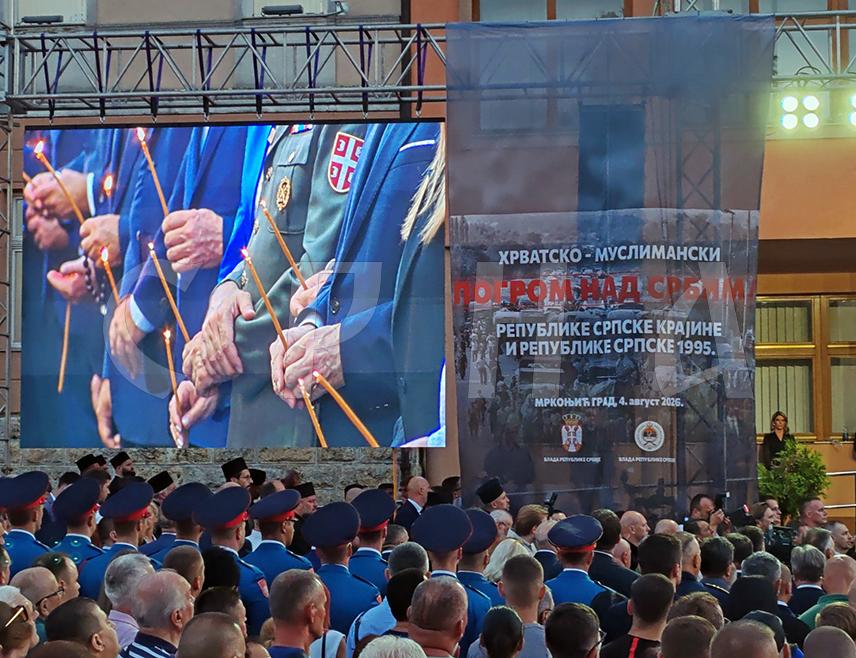 MRKONJIĆ GRAD, AUGUST 4 /SRNA/ – The central commemoration of the Day of Remembrance for All Serbs Killed and Expelled during the 1995 Croatian-Muslim pogrom against Serbs from Republika Srpska Krajina and Republika Srpska has began this evening in Mrkonjić Grad.