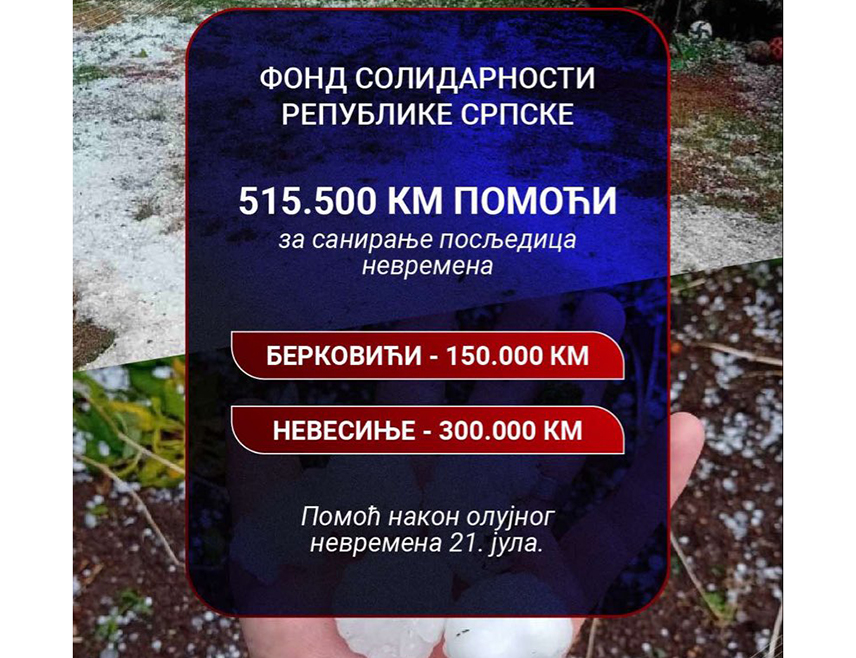 БАЊАЛУКА, 14. АВГУСТА /СРНА/ - Предсједник Владе Српске Саво Минић истакао је да је Република Српска уз локалне заједнице и грађане који се суочавају са посљедицама елементарних непогода.