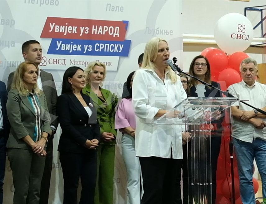 ЧЕЛИНАЦ, 10. СЕПТЕМБРА /СРНА/ - Кандидат СНСД-а за српског члана Предсједништва БиХ Жељка Цвијановић поручила је вечерас у Челинцу да је Републици Српској потребна стабилна скупштинска већина која би представљала чврсту основу за рад Владе и институција.