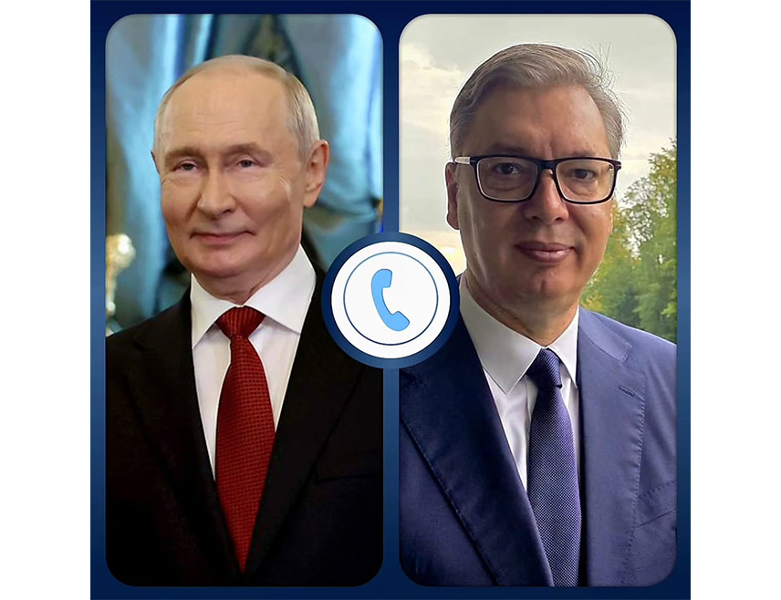 МОСКВА, 26. СЕПТЕМБРА /СРНА - РИА Новости/ - Руски предсједник Владимир Путин и предсједник Србије Александар Вучић подржали су у телефонском разговору очување дејтонске архитектуре у БиХ, уз осигуравање легитимних права и интереса Србије, саопштено је из Кремља.