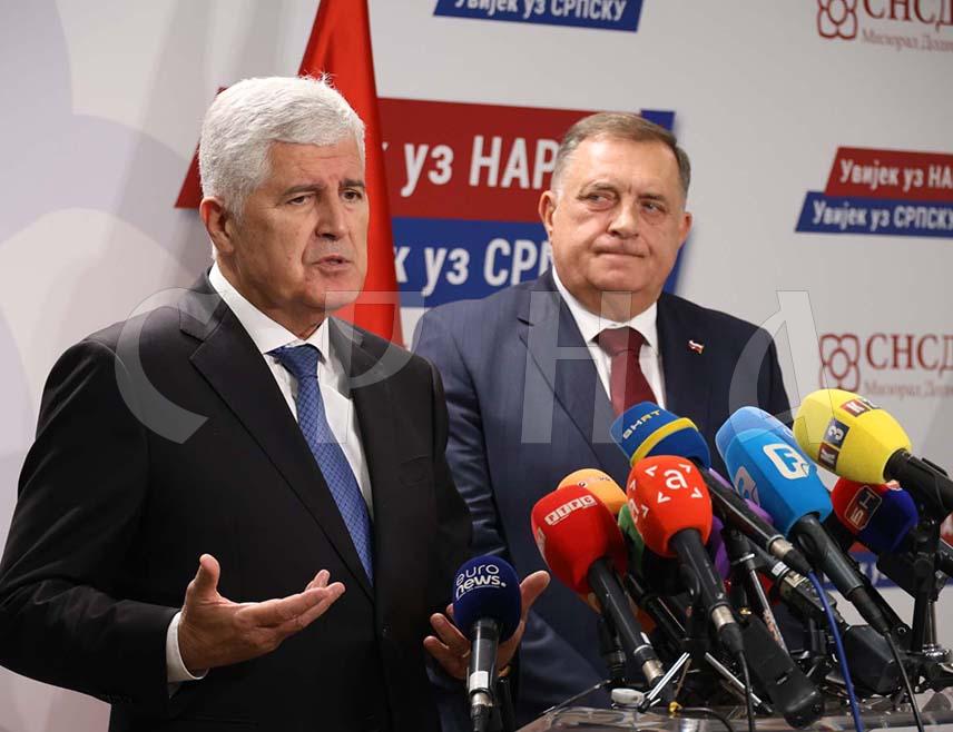 BANJA LUKA, OCTOBER 12 /SRNA/ - HDZ BiH President Dragan Čović said election results and political developments had put Elmedin Konaković in the position he is in now, adding that he needs visibility and is therefore talking about forming a government without SNSD, which Čović said was not possible.