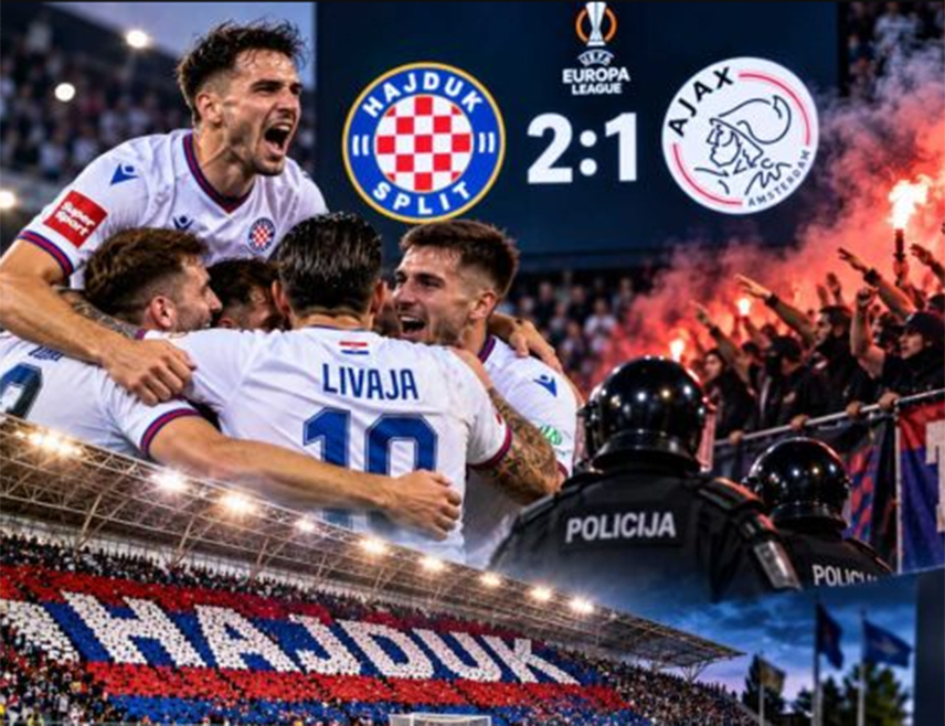 SPLIT, OCTOBER 19 /SRNA/ – A judge has refused to order pretrial detention for a minor suspected of publicly inciting violence and hatred ahead of the football match between Hajduk Split and Ajax in Split, where Nazi and antisemitic chants were heard.