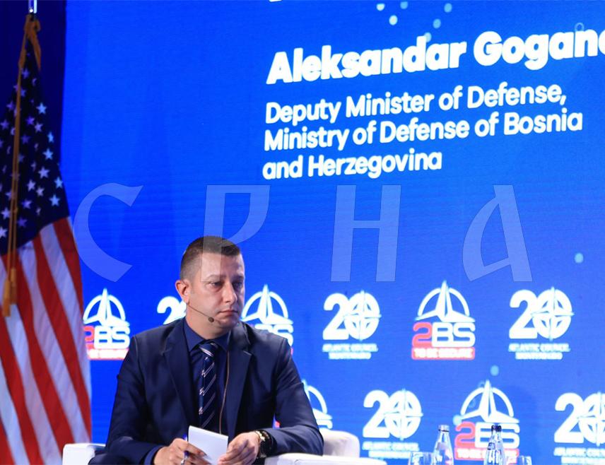 BUDVA, OCTOBER 23 /SRNA/ – Deputy Minister of Defence in the Council of Ministers Aleksandar Goganović stated at the International Security Conference in Budva that regional cooperation, mutual trust, and respect for the Dayton Peace Agreement are crucial for the stability of BiH and the Western Balkans.