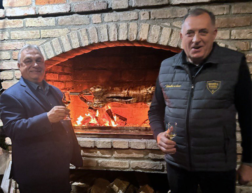 BANJA LUKA, 30 OCTOBER /SRNA/ – President Milorad Dodik hosted former Hungarian Prime Minister Viktor Orbán and his wife this evening.